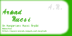 arpad mucsi business card